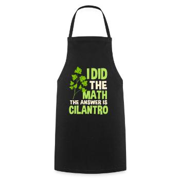 Coriander Lover Gift - Cooking Apron - black - Front - AI Model Male 185 dark (185cm)