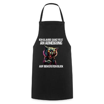 Katze Kätzchen Katzenhalter Katzen Sarkasmus - Kochschürze - Schwarz - Vorne - AI Model Male 185 dark (185cm)