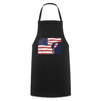 Free Climbing Mountaineers & Bouldering Free Climbing - Cooking Apron - black - Front - AI Model Male 185 dark (185cm)