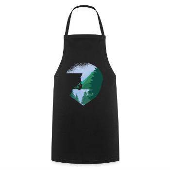 Free Climbing Mountaineers & Bouldering Free Climbing - Cooking Apron - black - Front - AI Model Male 185 dark (185cm)