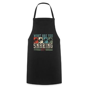 Snare Drum What Are You Snaring Retro Instrument - Cooking Apron - black - Front - AI Model Male 185 dark (185cm)