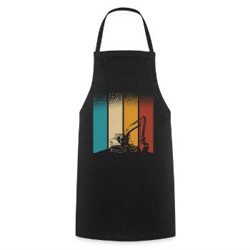 Excavator - Cooking Apron - black - Front - AI Model Male 185 dark (185cm)