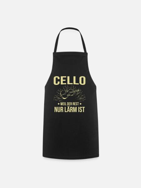 Cello Cellospieler Cellist - Kochschürze - Schwarz