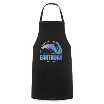 Logo Jumping Dolphin In The Waves For Earth Day - Cooking Apron - black - Front - AI Model Male 185 dark (185cm)