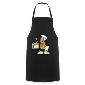 Peanut Cookbook Hobby Chef Cuisinière de cuisine - Tablier de cuisine - noir - Devant - AI Model Male 185 dark (185cm)