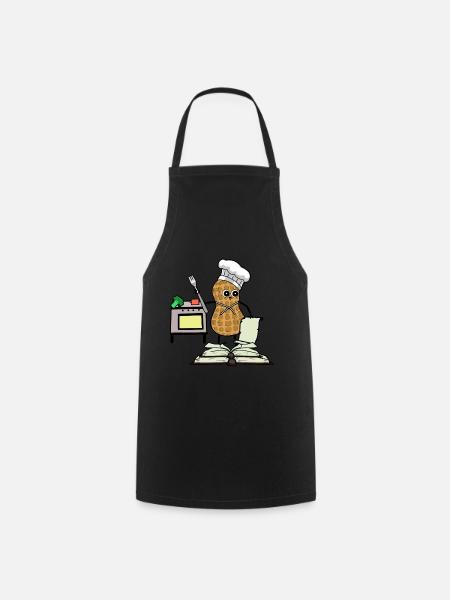 Peanut Cookbook Hobby Chef Cuisinière de cuisine - Tablier de cuisine - noir