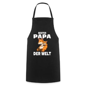 Bester Papa der Welt Vatertag Vater Fuchs für - Kochschürze - Schwarz - Vorne - AI Model Male 185 dark (185cm)
