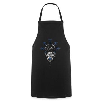 Celtic Vikinger Vegvisir compas Vikings - Tablier de cuisine - noir - Devant - AI Model Male 185 dark (185cm)