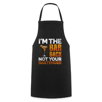 Im The Barback Not Your Bartender - Kochschürze - Schwarz - Vorne - AI Model Male 185 dark (185cm)