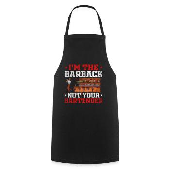 Im The Barback Not Your Bartender - Kochschürze - Schwarz - Vorne - AI Model Male 185 dark (185cm)
