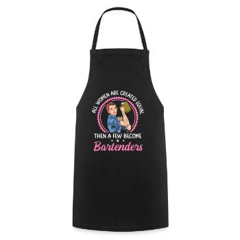 Juste quelques-uns deviennent barmans barman drôle - Tablier de cuisine - noir - Devant - AI Model Male 185 dark (185cm)