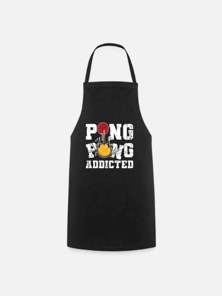 Lustiger Ping Pong Spruch - Kochschürze - Schwarz