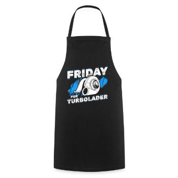 Fridays for Turbocharger Tuning Car Racing Displacement - Cooking Apron - black - Front - AI Model Male 185 dark (185cm)