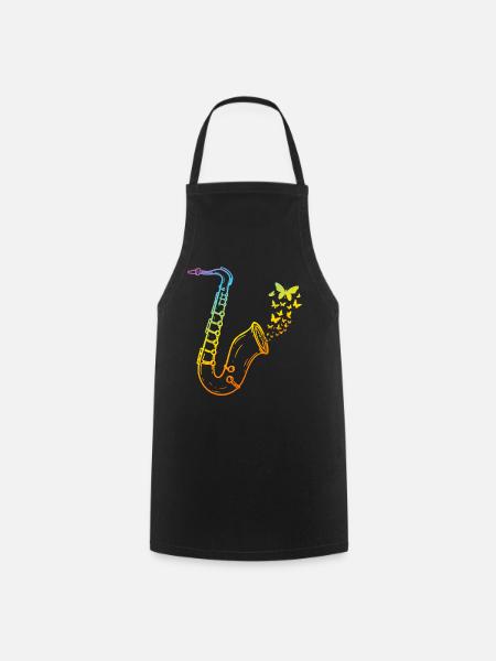 Saxophone Instrument Saxophone Player Saxophonist - Kochschürze - Schwarz