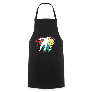 Eishockey - Kochschürze - Schwarz - Vorne - AI Model Male 185 dark (185cm)