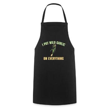 Drôle de dicton d’ail sauvage - Tablier de cuisine - noir - Devant - AI Model Male 185 dark (185cm)