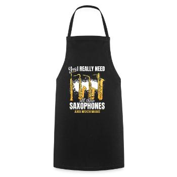 Instrument de saxophone oui j’ai vraiment besoin de tous ces s - Tablier de cuisine - noir - Devant - AI Model Male 185 dark (185cm)