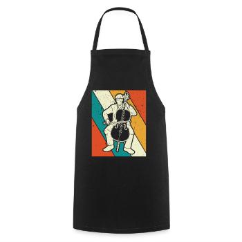 Cello Cellospieler Cellist - Kochschürze - Schwarz - Vorne - AI Model Male 185 dark (185cm)
