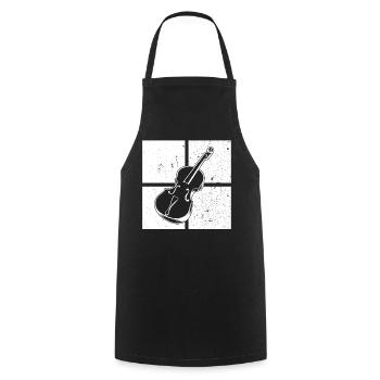 Cello Cellospieler Cellist - Kochschürze - Schwarz - Vorne - AI Model Male 185 dark (185cm)