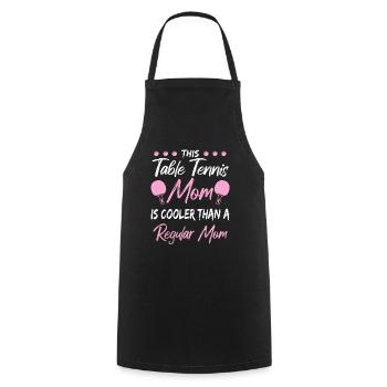 Ping Pong Mama - Kochschürze - Schwarz - Vorne - AI Model Male 185 dark (185cm)