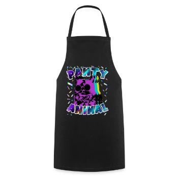 Pawty Animal Creepy Katze Spielzeug Geburtstag - Kochschürze - Schwarz - Vorne - AI Model Male 185 dark (185cm)