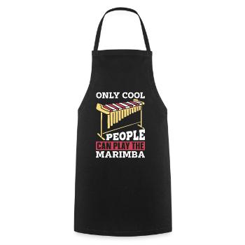 Marimba Only Cool People Instrument Marimba Player - Cooking Apron - black - Front - AI Model Male 185 dark (185cm)