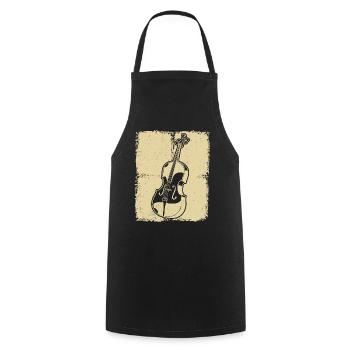 Cello Cellospieler Cellist - Kochschürze - Schwarz - Vorne - AI Model Male 185 dark (185cm)