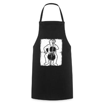Cello Cellospieler Cellist - Kochschürze - Schwarz - Vorne - AI Model Male 185 dark (185cm)