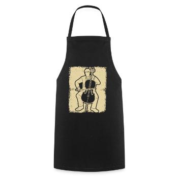 Cello Cellospieler Cellist - Kochschürze - Schwarz - Vorne - AI Model Male 185 dark (185cm)