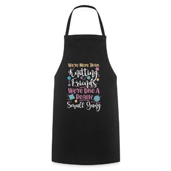 Tricoter Tricoter Nous sommes plus que - Tablier de cuisine - noir - Devant - AI Model Male 185 dark (185cm)