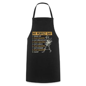 Plan de jour du joueur de cornemuse Musicien de cornemuse Cornemuse - Tablier de cuisine - noir - Devant - AI Model Male 185 dark (185cm)