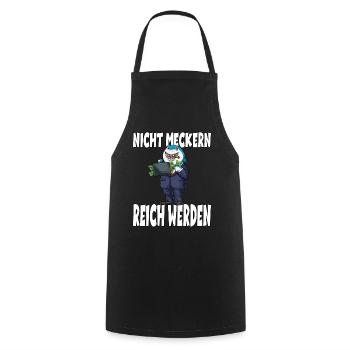 Nicht Meckern Reich Werden Hai Chef - Kochschürze - Schwarz - Vorne - AI Model Male 185 dark (185cm)