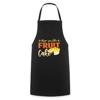 Fruitcake Hope You Like Thanksgiving Nutty Baking - Cooking Apron - black - Front - AI Model Male 185 dark (185cm)