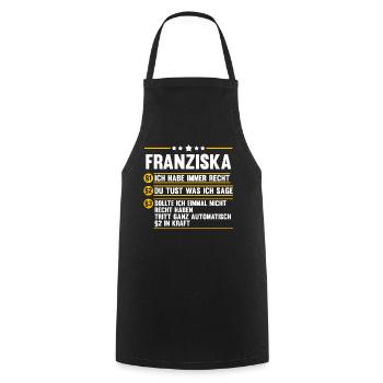 Franziska - Kochschürze - Schwarz - Vorne - AI Model Male 185 dark (185cm)