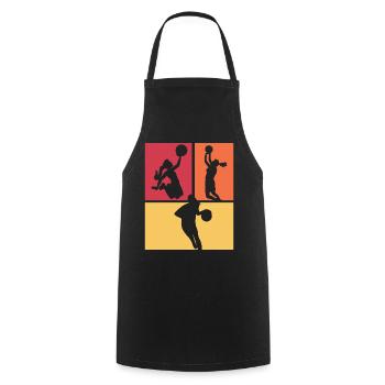 Women Basketball Girls Basketball Player - Cooking Apron - black - Front - AI Model Male 185 dark (185cm)