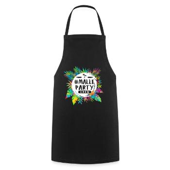 Malle Party Crew - Mallorca Urlaub Sauf - Kochschürze - Schwarz - Vorne - AI Model Male 185 dark (185cm)