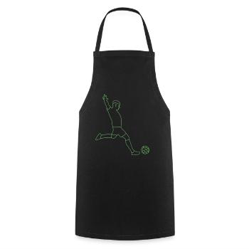 Fußball Fußballer - Kochschürze - Schwarz - Vorne - AI Model Male 185 dark (185cm)