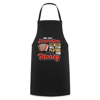 Accordion Polka Accordion Squeeze Box - Cooking Apron - black - Front - AI Model Male 185 dark (185cm)