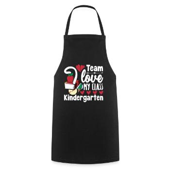 Kindergarten Teacher Team Kindergarten Teacher - Cooking Apron - black - Front - AI Model Male 185 dark (185cm)
