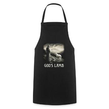 Lamm Gottes Jesus Christus Christliches - Kochschürze - Schwarz - Vorne - AI Model Male 185 dark (185cm)