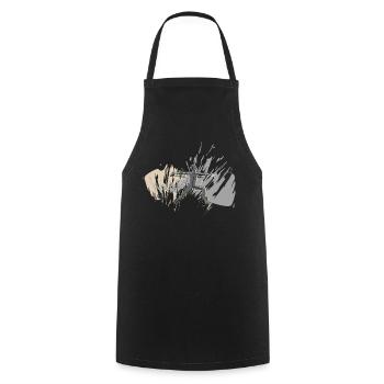 Your yoga style - Cooking Apron - black - Front - AI Model Male 185 dark (185cm)
