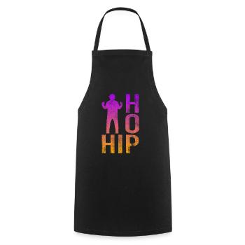 Hip Hop - Cooking Apron - black - Front - AI Model Male 185 dark (185cm)