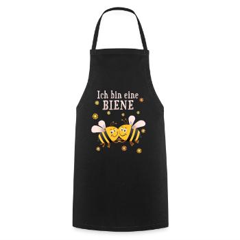 Ich bin eine Biene Bienenflüsterer Imker Imkerin - Kochschürze - Schwarz - Vorne - AI Model Male 185 dark (185cm)
