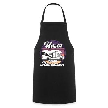 Mobile Camper Outdoor Design - Cooking Apron - black - Front - AI Model Male 185 dark (185cm)