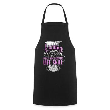 Knitting Knitter Knitting Is Not A - Cooking Apron - black - Front - AI Model Male 185 dark (185cm)