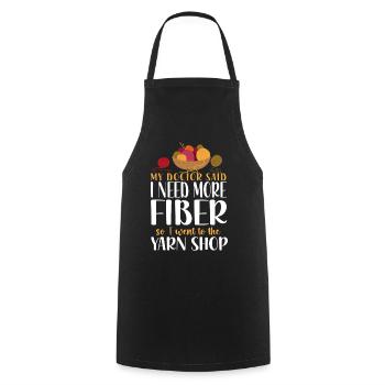Tricoter Tricoter Mon médecin a dit que je - Tablier de cuisine - noir - Devant - AI Model Male 185 dark (185cm)