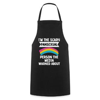 Pan Pride Month LGBT Gift Funny Pansexual - Cooking Apron - black - Front - AI Model Male 185 dark (185cm)