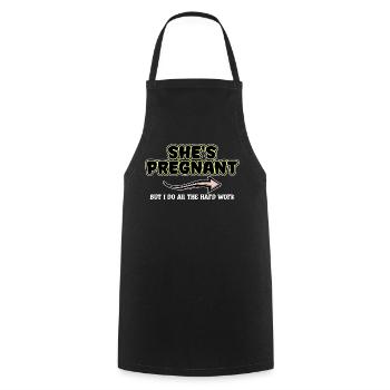 Parents Papa Statement Pregnant Family Happiness - Cooking Apron - black - Front - AI Model Male 185 dark (185cm)
