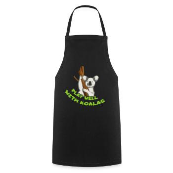 Bien jouer avec d’autres amoureux des koalas animaux koala - Tablier de cuisine - noir - Devant - AI Model Male 185 dark (185cm)