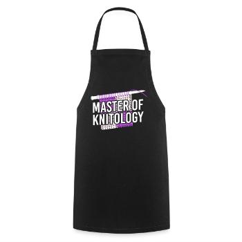 Knitting Knitter Master Of - Cooking Apron - black - Front - AI Model Male 185 dark (185cm)